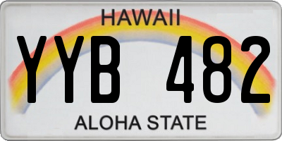 HI license plate YYB482