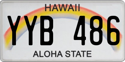 HI license plate YYB486