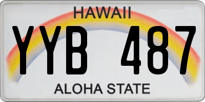 HI license plate YYB487