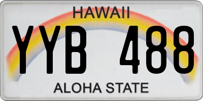 HI license plate YYB488