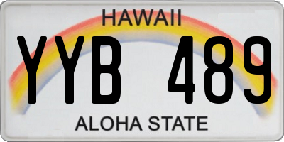 HI license plate YYB489