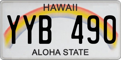 HI license plate YYB490