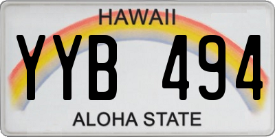 HI license plate YYB494