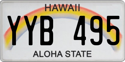 HI license plate YYB495