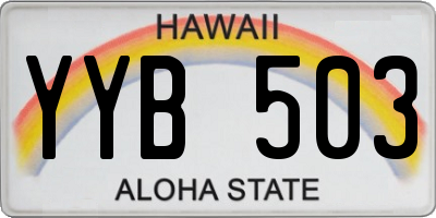 HI license plate YYB503