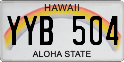 HI license plate YYB504