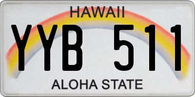 HI license plate YYB511