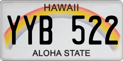 HI license plate YYB522