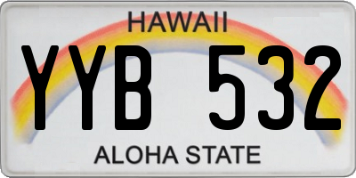 HI license plate YYB532