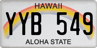 HI license plate YYB549