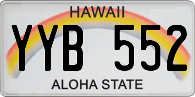 HI license plate YYB552