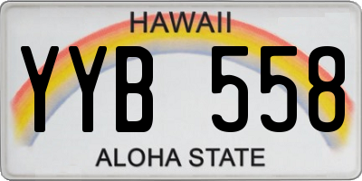 HI license plate YYB558