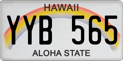 HI license plate YYB565