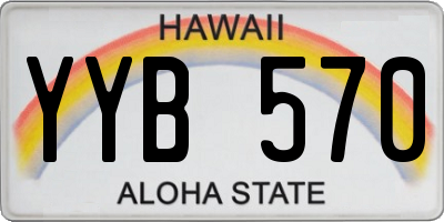HI license plate YYB570