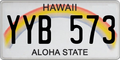 HI license plate YYB573