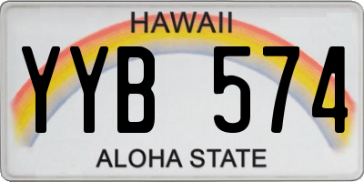 HI license plate YYB574