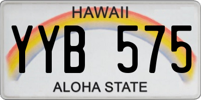 HI license plate YYB575