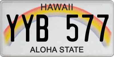 HI license plate YYB577