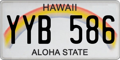 HI license plate YYB586