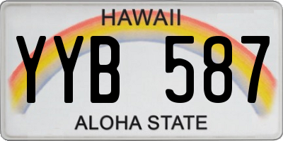 HI license plate YYB587
