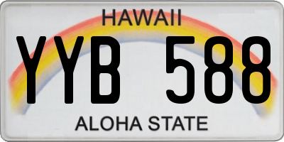 HI license plate YYB588