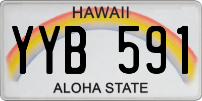 HI license plate YYB591