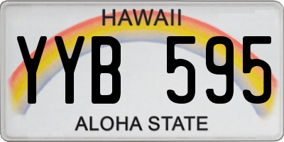 HI license plate YYB595