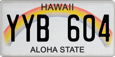 HI license plate YYB604