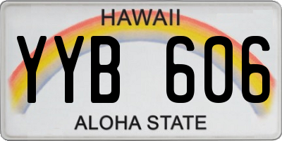 HI license plate YYB606