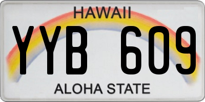 HI license plate YYB609