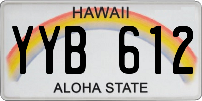 HI license plate YYB612