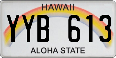 HI license plate YYB613