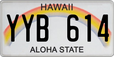 HI license plate YYB614