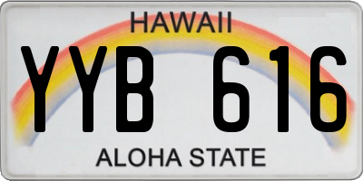 HI license plate YYB616