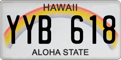 HI license plate YYB618