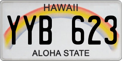 HI license plate YYB623