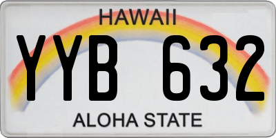 HI license plate YYB632