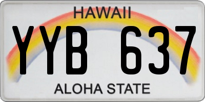 HI license plate YYB637