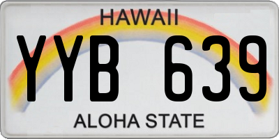 HI license plate YYB639