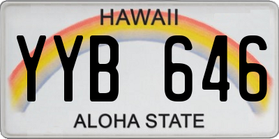 HI license plate YYB646