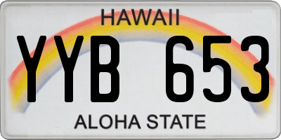 HI license plate YYB653