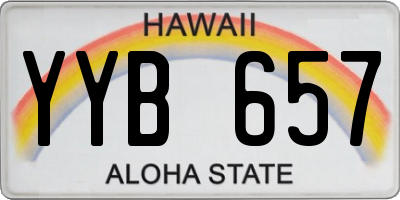 HI license plate YYB657
