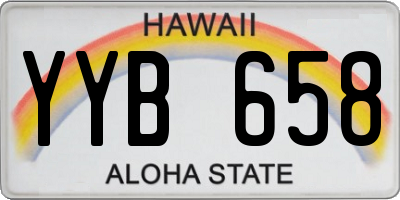 HI license plate YYB658