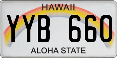 HI license plate YYB660