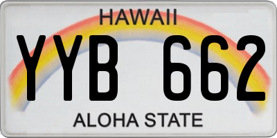 HI license plate YYB662