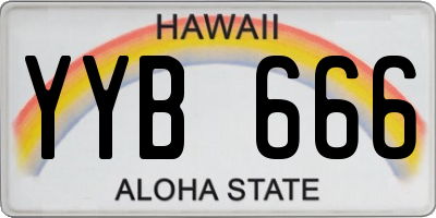 HI license plate YYB666
