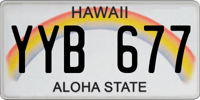 HI license plate YYB677