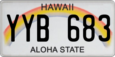 HI license plate YYB683