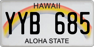 HI license plate YYB685