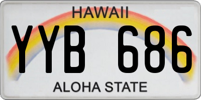 HI license plate YYB686